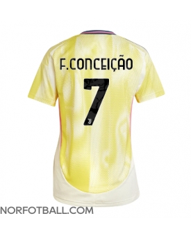 Billige Fotballdrakt Juventus Francisco Conceicao #7 Replika Bortedrakt Dame 2024-25 Kortermet
